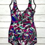 Maxine of Hollywood  Shirred Front Girl Leg One Piece Swimsuit Size 10 Photo 0