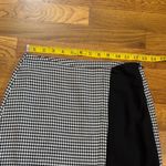 Halogen Womens XXS Black White Houndstooth Color Block Mixed Print Mini Skirt Photo 1