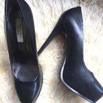 Vera Wang Black Leather Heels  Photo 0