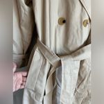 Sandro Victory Plaid Back Cotton Trench Coat Size 6- NWT Photo 6