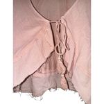 Free People  Knot Me Tie Front Cropped Shirt Womens LG Ballet Flutter Feminine Photo 2