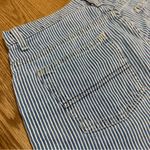 Northcrest Blue Striped Jean Shorts 10 Photo 8