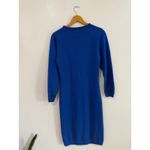 80s Blue Sequin Collar Sweater Dress size small Photo 6