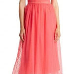 Lush Clothing NWT LUSH Tuelle Coral Red‎ Maxi Dress Size Small  formal valentines day Photo 0