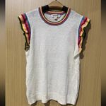 BODEN Josie Frilled Linen Tank S 100%LINEN White Photo 7