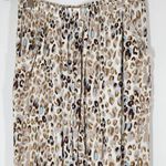 Olivaceous  Cream Leopard Print Cropped Joggers with Raw Edge Accents Size Small Photo 1