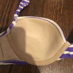 J.Crew purple striped push-up halter bikini top Photo 4
