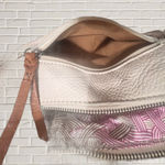 The Sak Kendra Leather Hobo Bag Cream Red Navy Shoulder Purse 100% Leather Photo 12