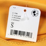 Free People Womens Small One Shoulder Puff Sleeve Bodysuit Sunset Gold Summer Photo 6