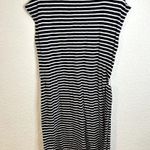 Talbots Petite Stripe Tshirt Dress Womens Size Petite Meidum Navy White NWT Photo 3