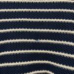 Navy Blue And White Striped Cropped Cardigan Size XS Photo 5