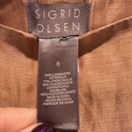 Sigrid Olsen Vintage NWT  Cropped Linen Cotton Pants Brown Brazil Nut Size 6 Photo 3
