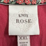 Knox Rose Cranberry Crinkle Eyelet Scallop Trim Summer Top, Sz XXL Photo 7