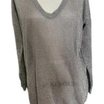 Vince | S | Sparkly Metallic Copper Metal Sheer Pullover Knit Sweater Top Women Photo 0