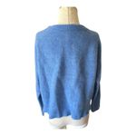 Madewell  alpaca blend blue vneck sweater Medium Photo 3