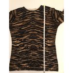 Talbots Animal Print 100% Cashmere Crewneck Sweater Sz M Photo 5