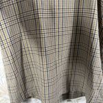 American Eagle Plaid Pinafore Dress M Brown Check Button Strap Mini Dress Photo 7