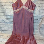 Elegant Mauve Lace Trim Maxi Dress Purple Size 2X Photo 0