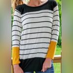 Vine & Love Striped Colorblock Long Sleeve Tee Photo 9