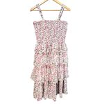Mimi Chica Women's Floral Smocked Tiered Ruffle Midi Dress Size L Photo 1