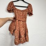 Majorelle  Shiloh Red Leopard Print Mini Dress Womens XS Ruffled Coquette Belt Photo 13