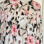 Karl Lagerfeld Blouse Size XL Tunic Floral Bow Tied Pleated Knit Secretary Photo 6