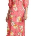 NEW EVER NEW LINEN BLEND Cartier Linen Midi Dress Pink Size 0 Photo 0