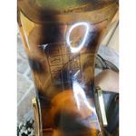 Michael Kors  LANI SANDALS BLACK LEATHER 4" HEELS GOLD TORTOISE SHELL PUMPS -8.5 Photo 8