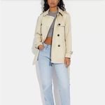 Coach NEW  Women’s Solid Short Trench Coat Bone Color Photo 1