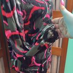 Nic+Zoe  Vibrant Pinks , black & grey button down Blouse Photo 5