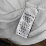 Aritzia Babaton White Formarib Short Sleeve Mock Neck Knit T-Shirt Size Medium Photo 5