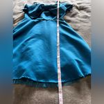 THIRTY THIRTY Blue Satin Sleeveless Mini Dress Bow Tuft Women’s Sz XS NWT Photo 6