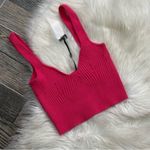 Maniere De Voir NWT  Pink Ribbed Contour Crop Top Photo 7