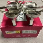 Silver Slipper Belle Silver with Rhinestones 3” High Heels * Size 7.5 Photo 4