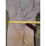 Veronica Beard Shirt Dress Size 4 Jacinda Striped Stretch Cotton Wrap Belted Photo 8