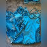 Beaded Mermaid Dress Blue Size L Photo 4