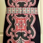 New York & Co. Dress - size Medium - sheath - black red pink white. Classy. Gently pre-loved. No flaws. Excellent condition. Smoke free home. See pics for measurements. Photo 0