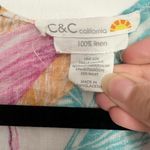 C&C California C & C Linen Cover UP One Size duster floral lightweight summer beach boho Photo 1