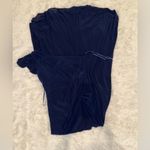 Mac Duggal NWOT  Navy Blue Ruffle One Shoulder jersey Drape Gown sz 0 Photo 3