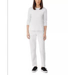 Eileen Fisher High Waist Slim Leg Jeans in White Made in Portugal Photo 4