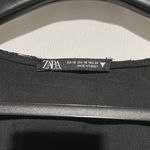 ZARA Floral Print Metallic Thread Button V-Neck Long Sleeve Mini Dress Size XS Photo 17