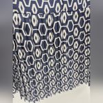 ‘S maxmara Y2K 2000s classic office Geometric Navy and White midi Dress Photo 4