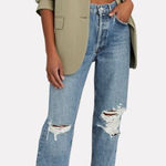 AGOLDE  Lana Distressed Straight Jeans, Backdrop, 24” Photo 0