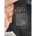 COS  Dress Womens Size 4 Black Sleeve Ruffles Crisp Cotton Minimalist Evening Photo 5