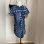 Vintage Japanese Atorih House Blue Western Dress, Size M/L Size M Photo 3