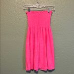 Vintage Terrycloth Towel | Pink Strapless Smocked Dress | Towel Dress Size XL Photo 1
