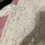EXPRESS White Lace Cold Shoulder Top Photo 2