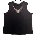 Susan Graver Womans Embelished Tank Size 2x LIquid Knit Elegant Timeless Stretch Photo 0