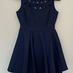 L'ATISTE Navy Blue Cutout Fit Flare Mini Dress NEW Size Small Photo 0