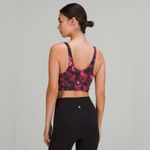 Lululemon  Nulu Front-Darting Yoga Bra Intensity Pink Blossom Multi Size 10 NWT Photo 2